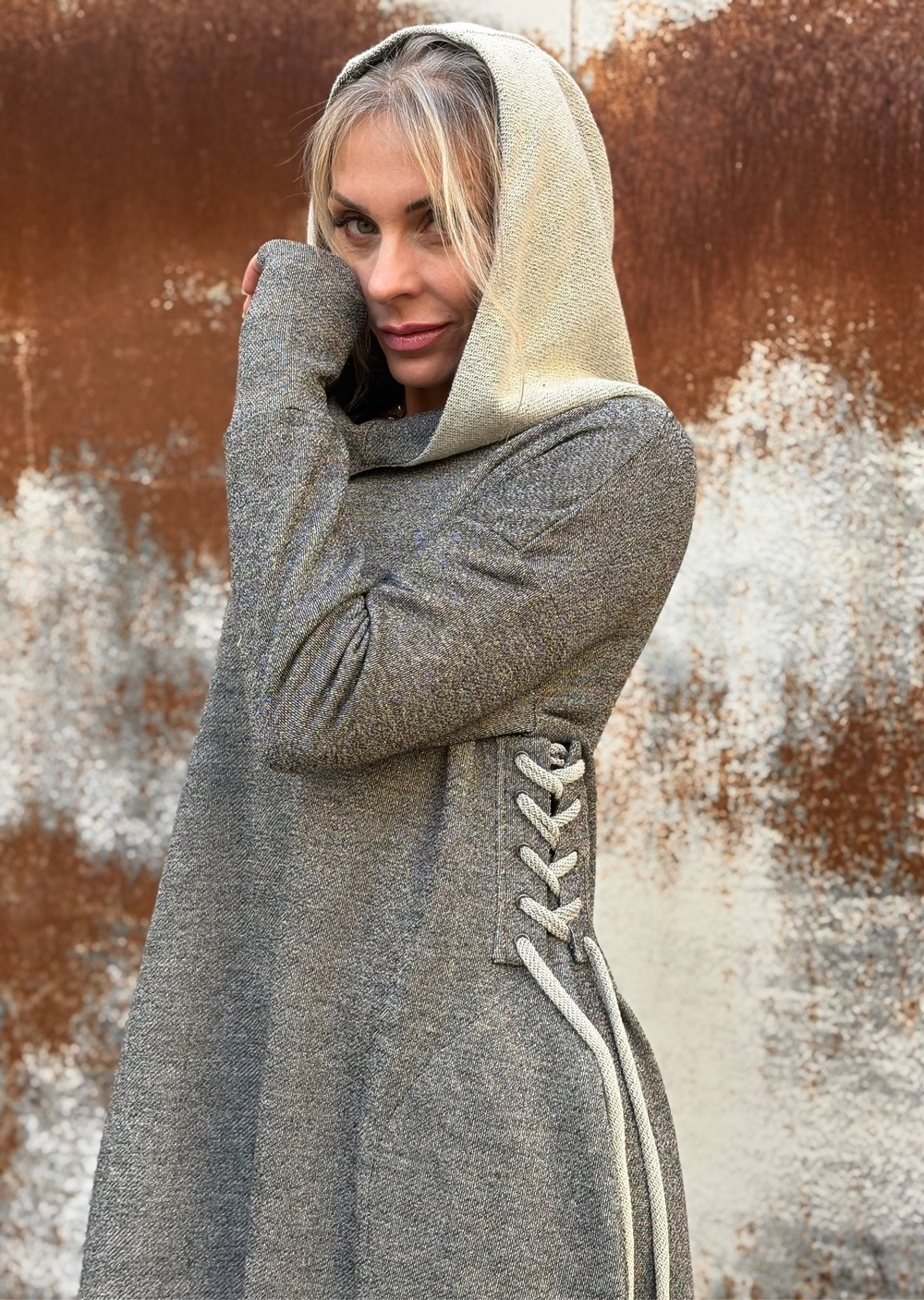 Платье Assasin / oversize/ металик