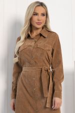 Платье-рубашка В большом городе (коричневое) П12800М LT Collection