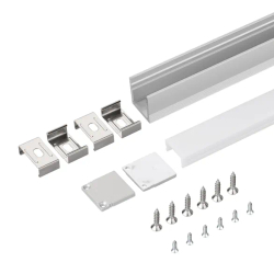 Профиль с экраном SL-SLIM20-H20-2000 ANOD+OPAL (Arlight, Алюминий) 036836