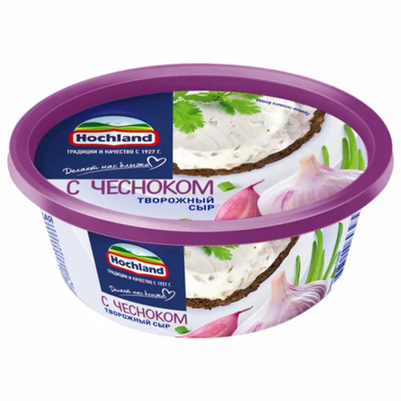 Творожный сыр Hochland с чесноком 140 гр