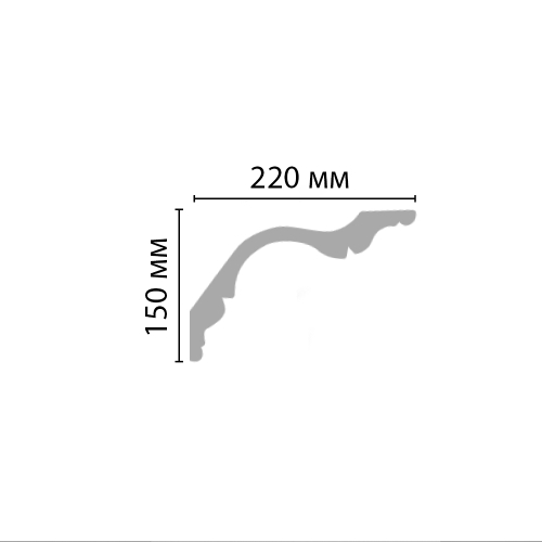 Плинтус потолочный гладкий Decomaster 96276 150х220х2400мм