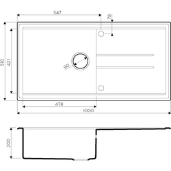 Кухонная мойка Omoikiri Tedori 100-SA