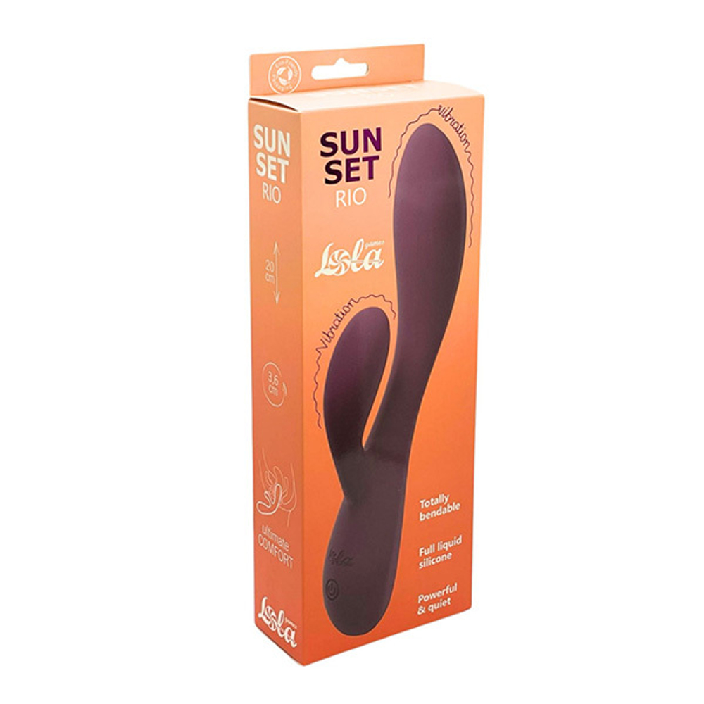 Фиолетовый перезаряжаемый вибратор-кролик 20см Lola Games Sunset Rio 9704-04lola