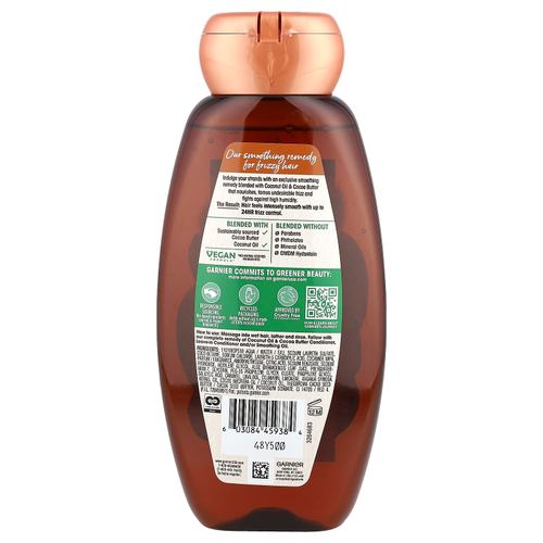 Garnier, Разглаживающий шампунь Whole Blends, «Масла кокоса и какао», 370 мл