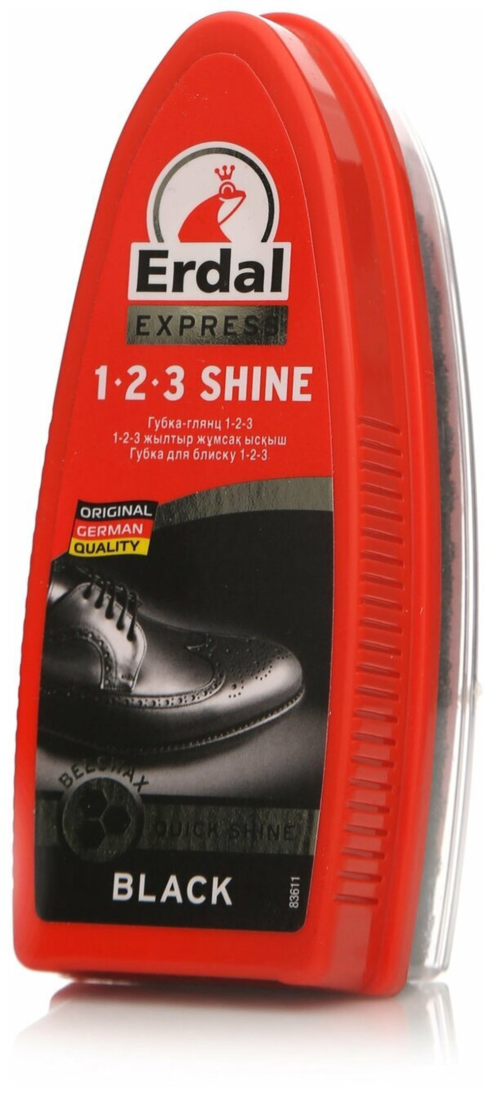 ERDAL ГУБКА ДЛЯ ОБУВИ ГЛЯНЕЦ 1-2-3 (ЧЕРНЫЙ) АРТ 0738