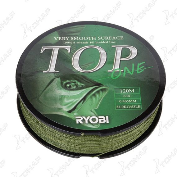 Шнур TOP PE4X-120M 6,0/d-0.405mm Dark green Ryobi