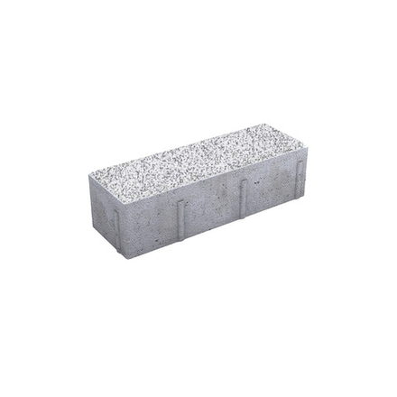 Тротуарная плитка ПРЯМОУГОЛЬНИК 300х100 мм - Стоунмикс Белый с черным