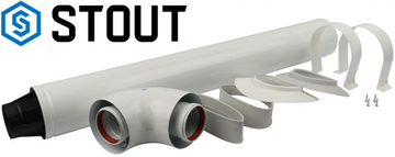 Комплект коаксиальный для котла Baxi DN Ø60/100 мм - 850 мм.