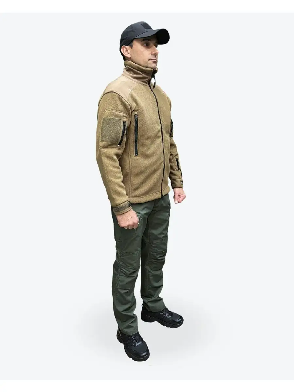 Флисовая кофта 7.26 без капюшона, Песок