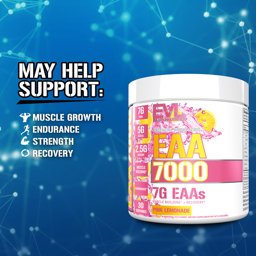 EVLution Nutrition, EAA 7000, розовый лимонад, 309 г (10,9 унции)