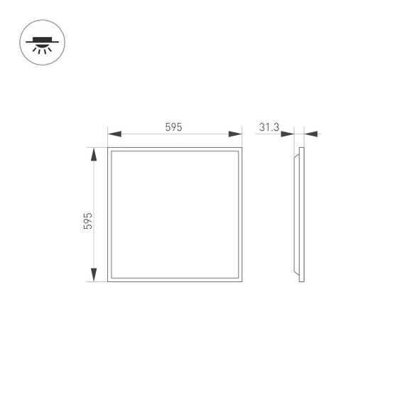 Встраиваемый светодиодный светильник Arlight DL-Titan-S600x600-40W Day4000-MIX 046049