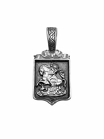 Образок из серебра/Чернение/Георгий Победоносец