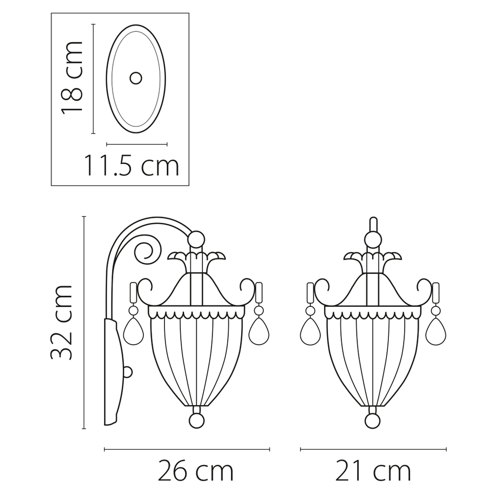 Настенный светильник Lightstar Schon Premium 790611