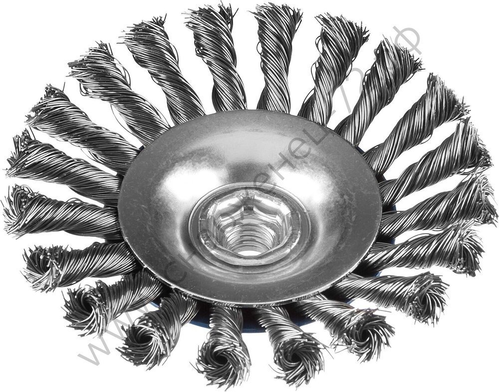 ЗУБР 115 мм, стальная проволока, 0.5 мм, Щетка коническая, Профессионал (35269-115)