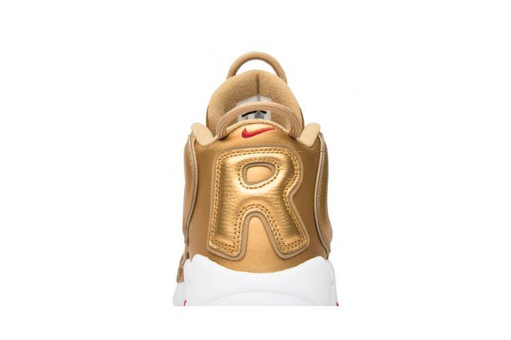 Кроссовки Supreme X Nike Air More Uptempo Metallic Gold