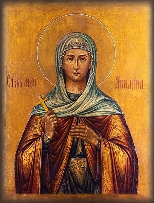 Икона на дереве "Святая Акилина "