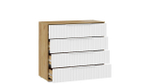 Комод для одежды с ящиками Дуб Крафт золотой/Графит матовый 4 ящика 92х41х84 см
