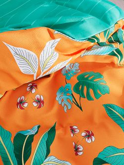 Пододеяльник поплин Сказка "Тропики/Тропики (компаньон)" 2-спальный на молнии 175x215 см