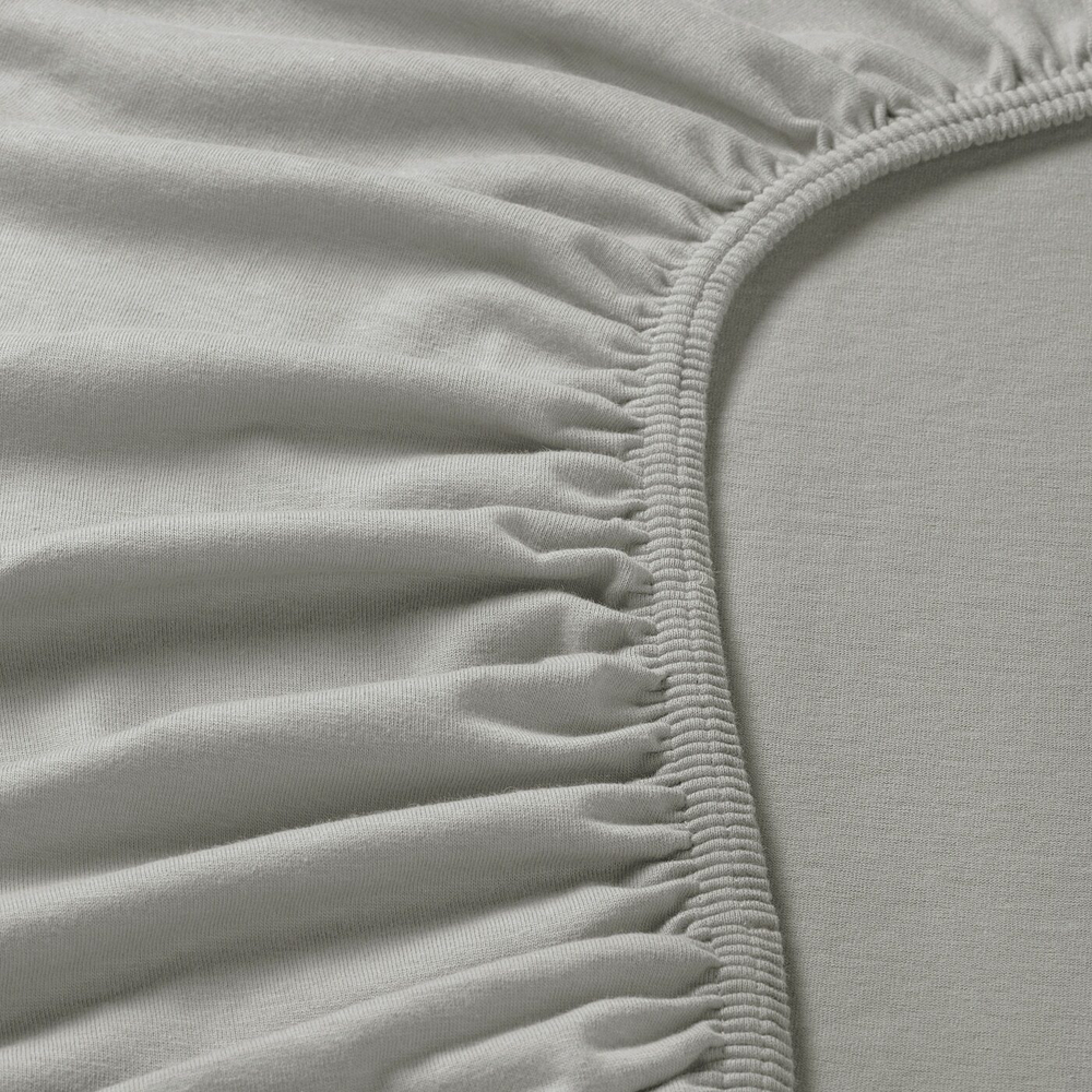 IKEA VÅRVIAL  (ИКЕА ВÅРВИАЛ)  -  Простыня на резинке, светло-серая, 120x200 см