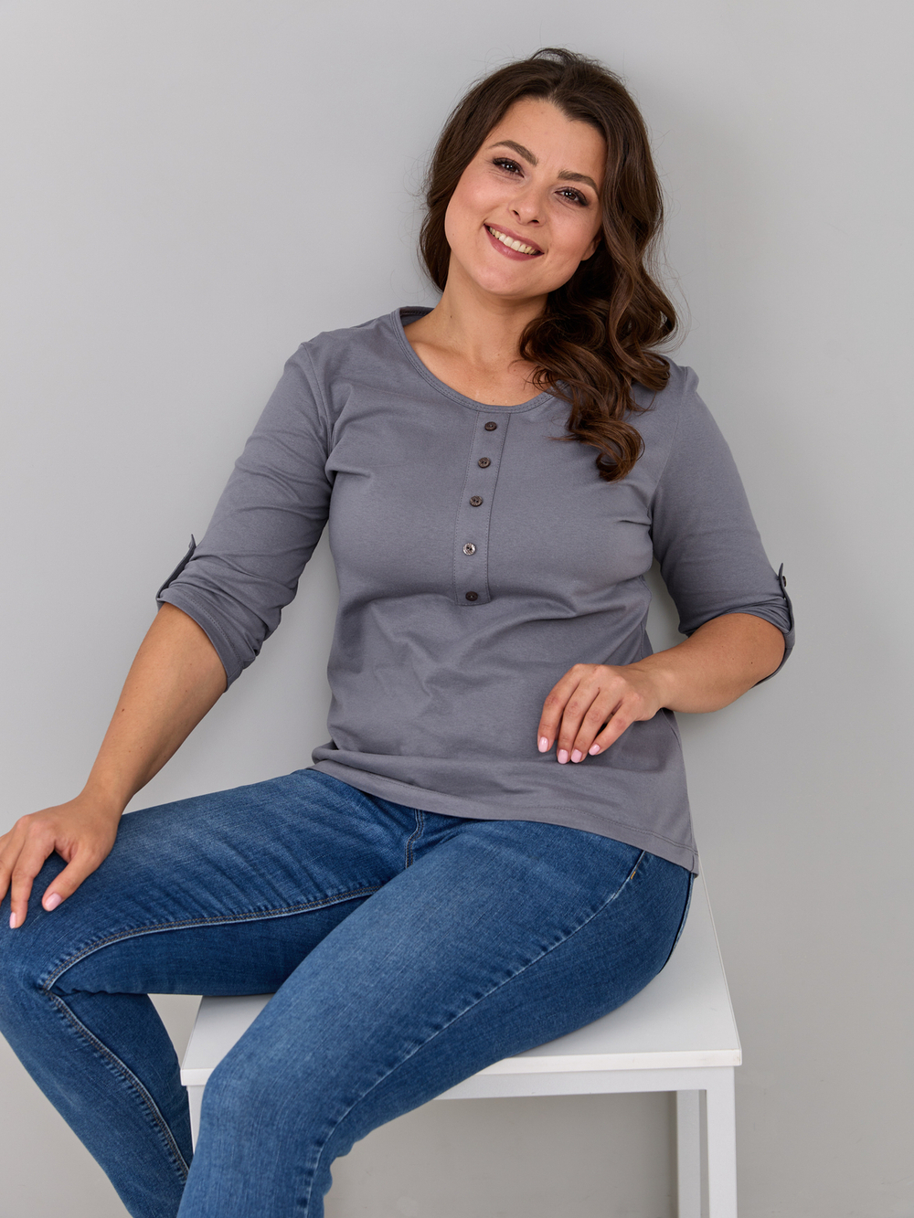 Лонгслив ЛНк-005/серый