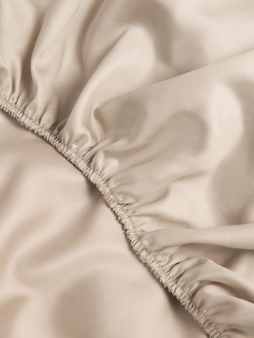 UTOPIA Простыня натяжная, сатин темно-бежевый