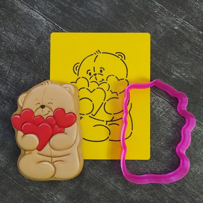 Мишка Тедди №19 с сердцами