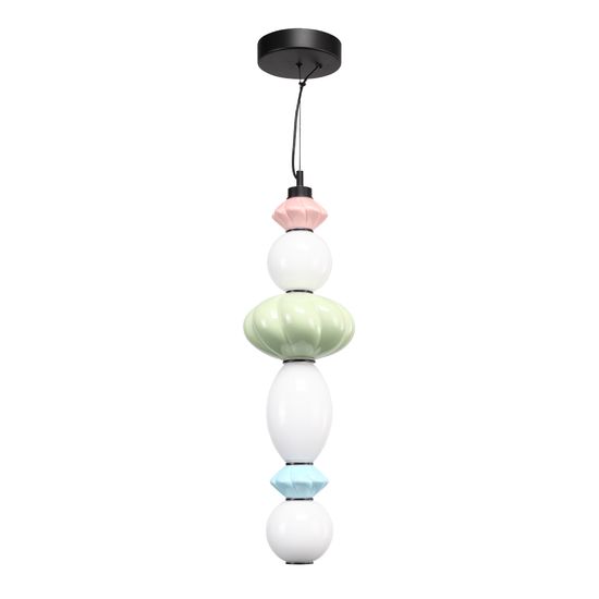 SL6134.433.01 Светильник подвесной ST-Luce черный/розовый, зеленый, синий, опаловый LED 1*24W 3000K FLORENTINI