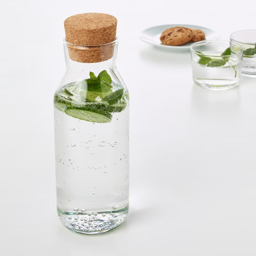 ИКЕА 365+ IKEA 365+ Графин с пробкой 500 мл, стекло/пробка