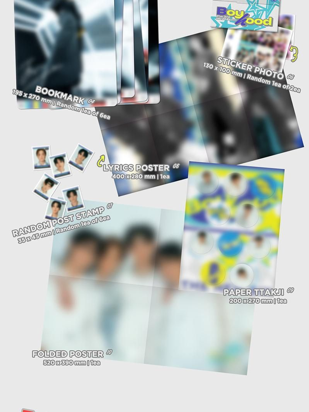 Альбом THE NEW SIX (TNX) - BOYHOOD 3rd Mini Album RANDOM Version