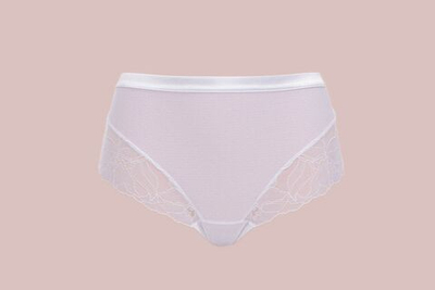 Белые трусики-стринги с высокой талией Glow (Размер: 42) (Цвет: белый)