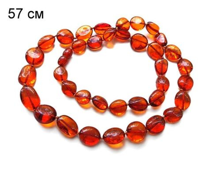 Ожерелье из янтарной гальки