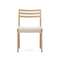 Стул Cudia из бежевой синели из массива дуба с натуральной отделкой FSC Mix Credi