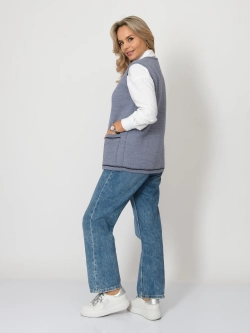 Жилет С 7772/индиго