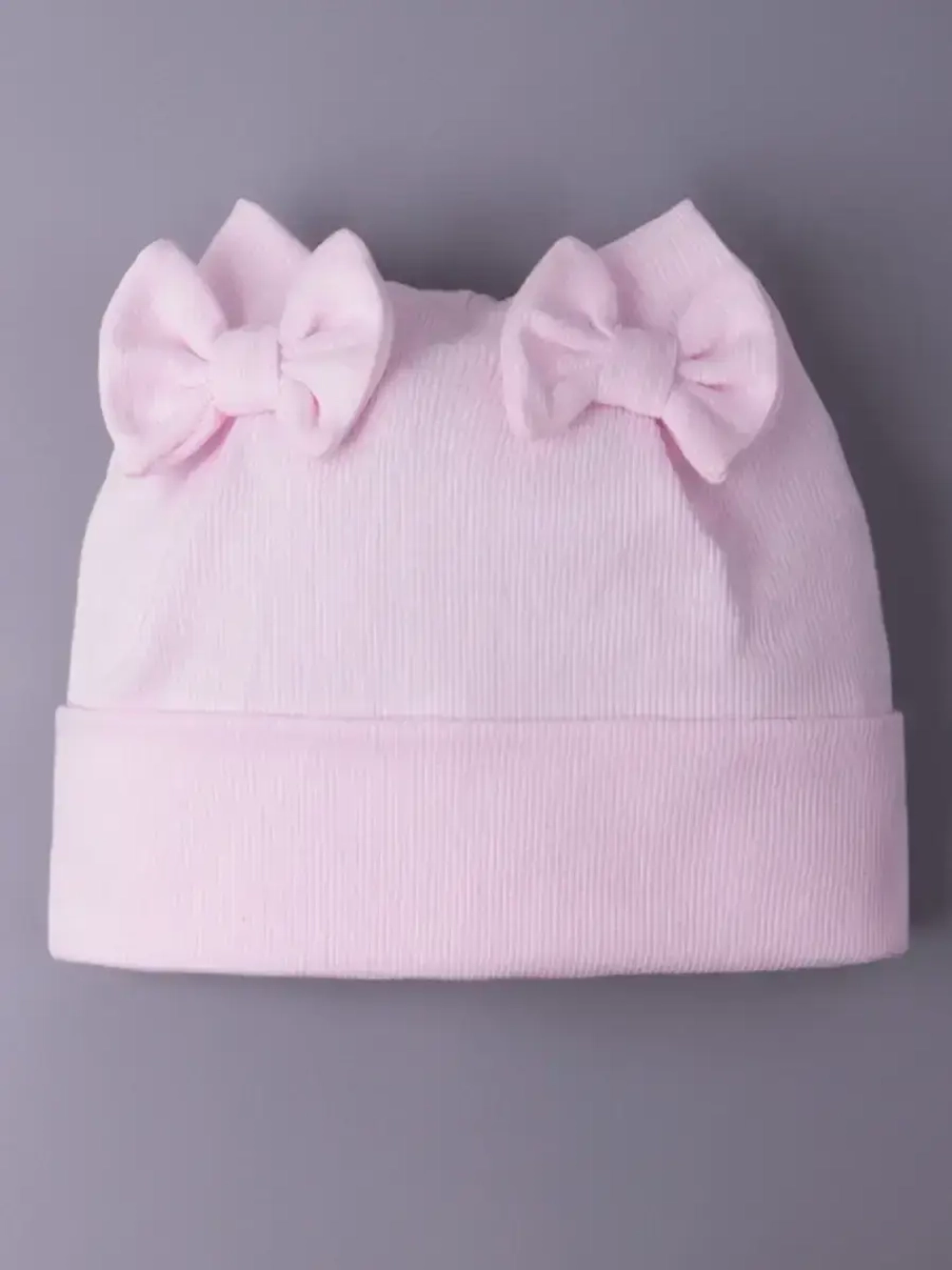 Шапка для девочки осенняя с бантиками