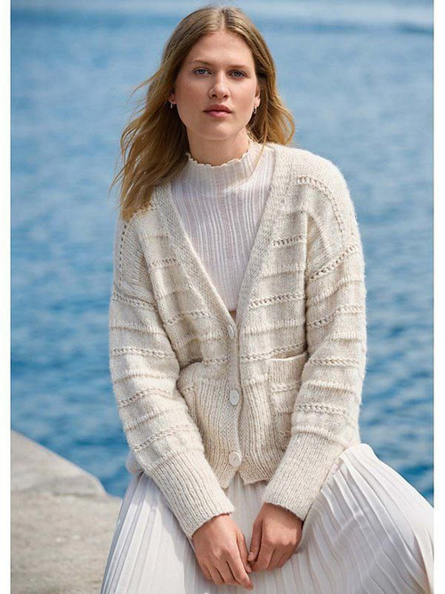 Описание по вязанию жакета спицами "Pelo"