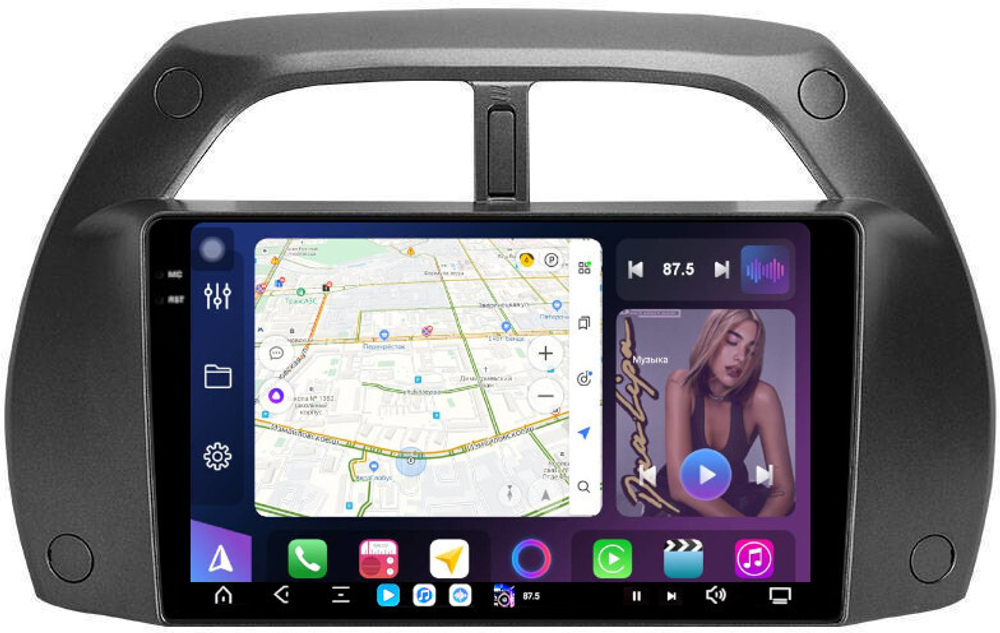 Магнитола для Toyota RAV4 2 2000-2003 - FarCar XXL3064M монитор 9.5" 2K QLED на Android 14, TS20, 8+256Гб, CarPlay, 4G SIM-слот