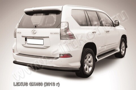 Защита заднего бампера (нержавейка) Lexus GX-460 (2013-2023) d76 (черный)