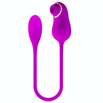 Лиловый вакуумный клиторальный стимулятор Kama с виброяйцом (Цвет: лиловый)