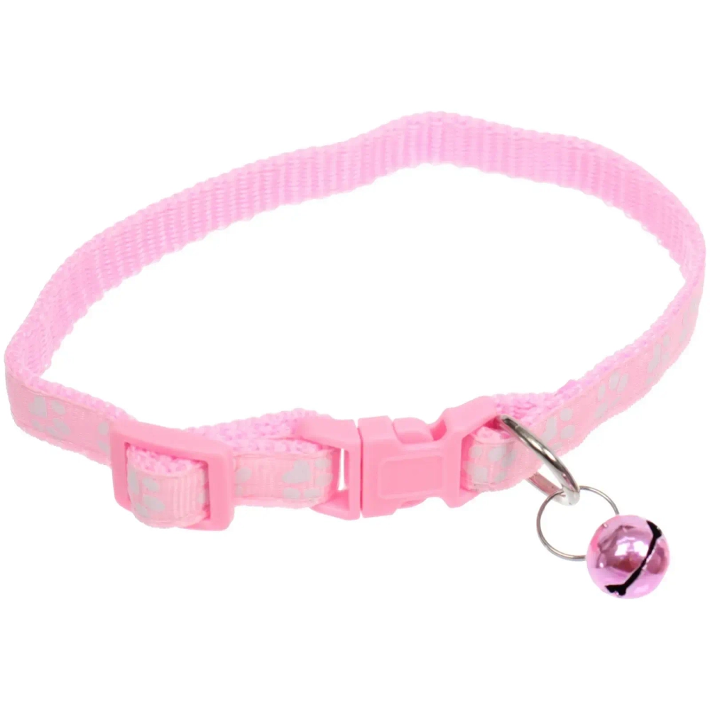 Ошейник с колокольчиком 1*19-32см «Zoo City-Лапки» микс цветов (минивложение 12шт)✦