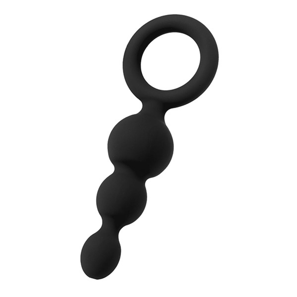 Набор чёрных анальных цепочек 13,5см и 14см Satisfyer Booty Call