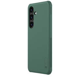 Усиленный чехол зеленого цвета (Deep Green) от Nillkin для смартфона Samsung Galaxy S24, серия Super Frosted Shield Pro