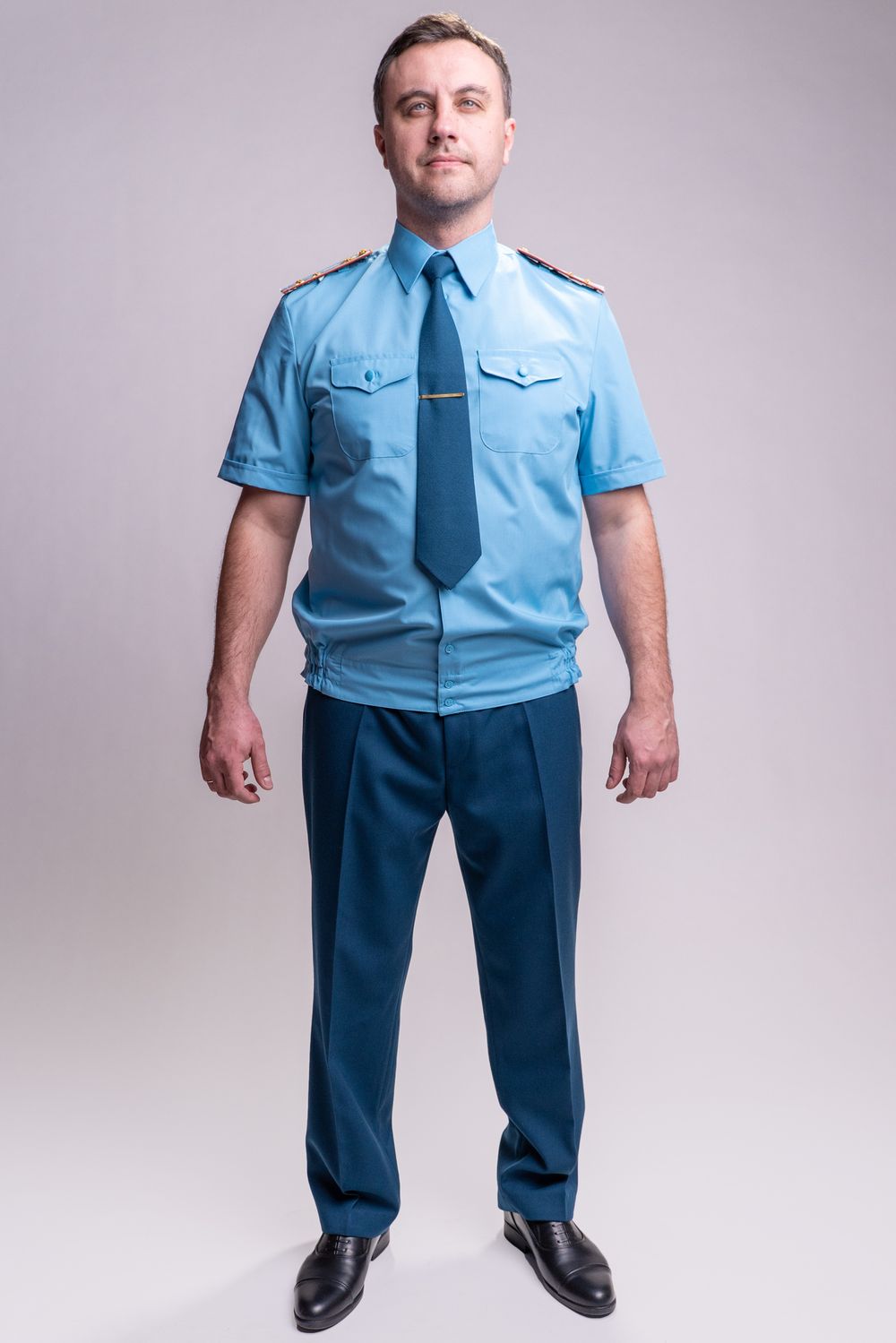 Рубашка МЧС мужская голубая, короткий рукав