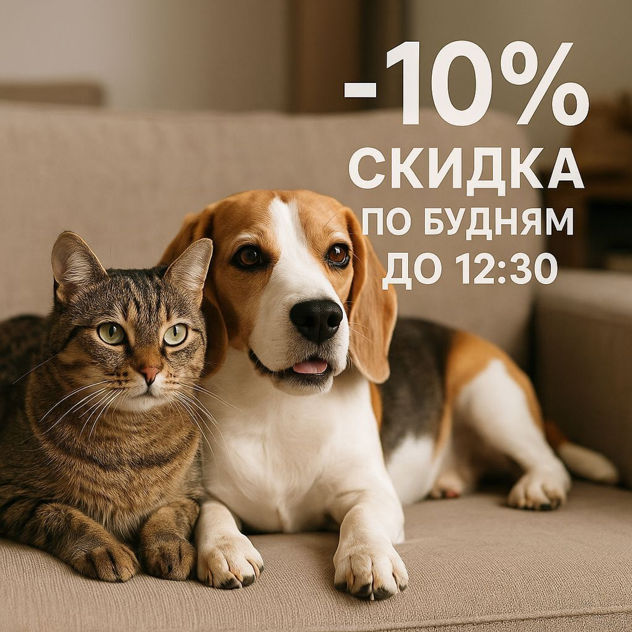 Скидка 10% по будням до 12:30
