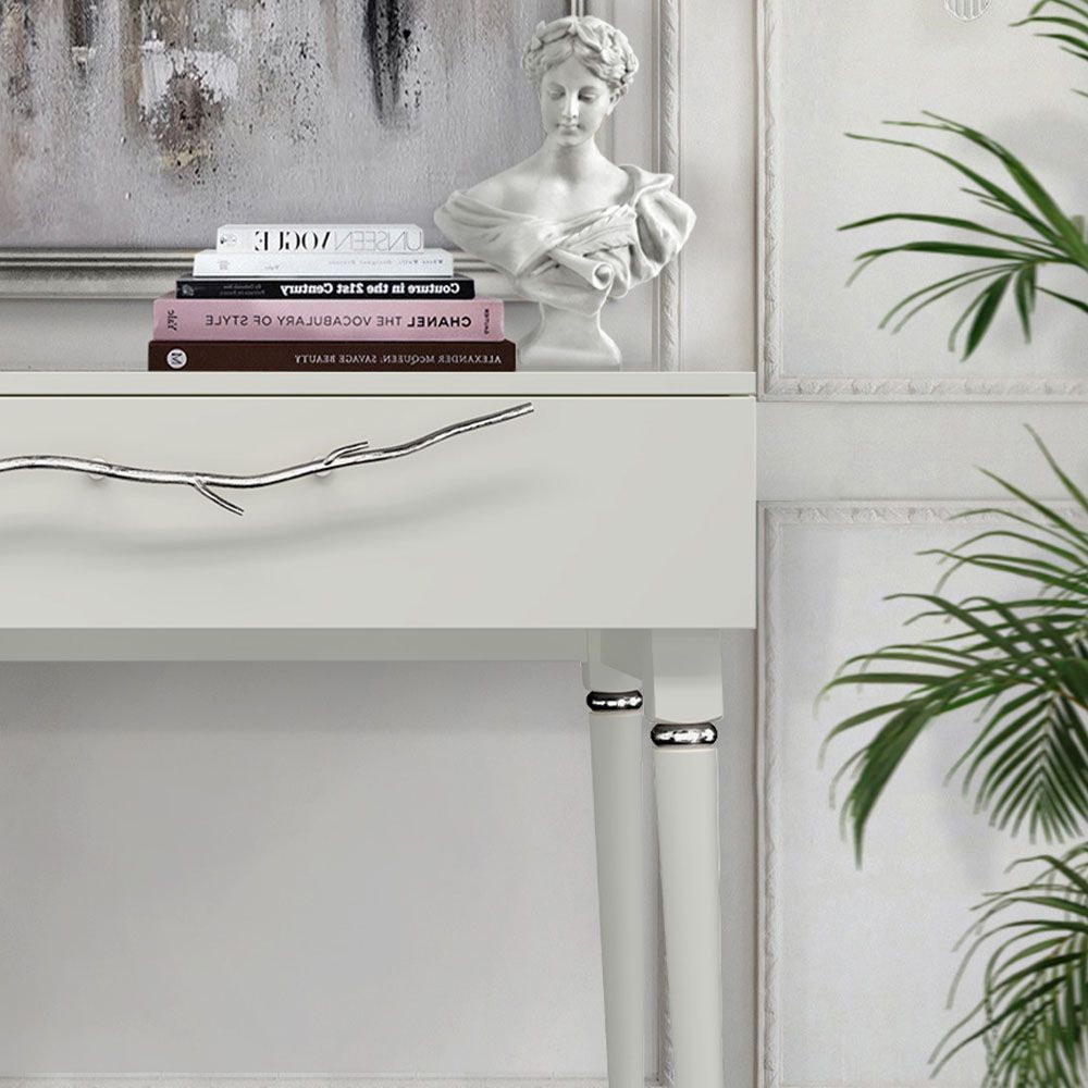 Консоль Арт Колор matte Классик Сильвер Белый опал матовый