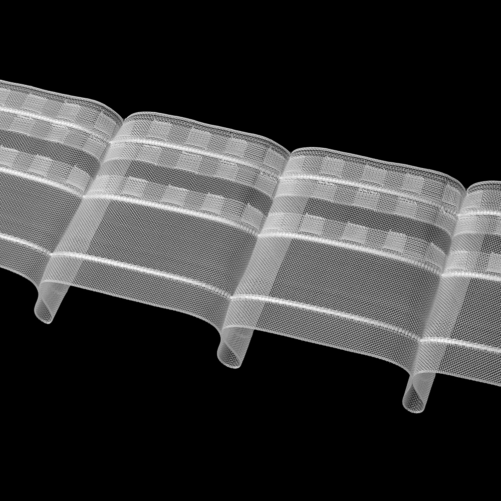 Шторная лента Oz-Is арт. 4343 MP, коэф сборки 1:1,8, цвет прозрачный (ширина 100 mm)