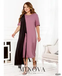 Платье 2288Б-фреза-черный Minova