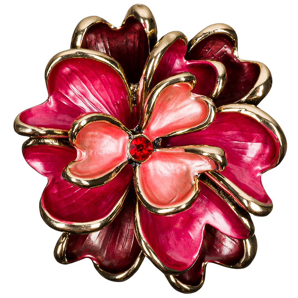 Брошь Shadore Цветок XZ1153.9 R/G