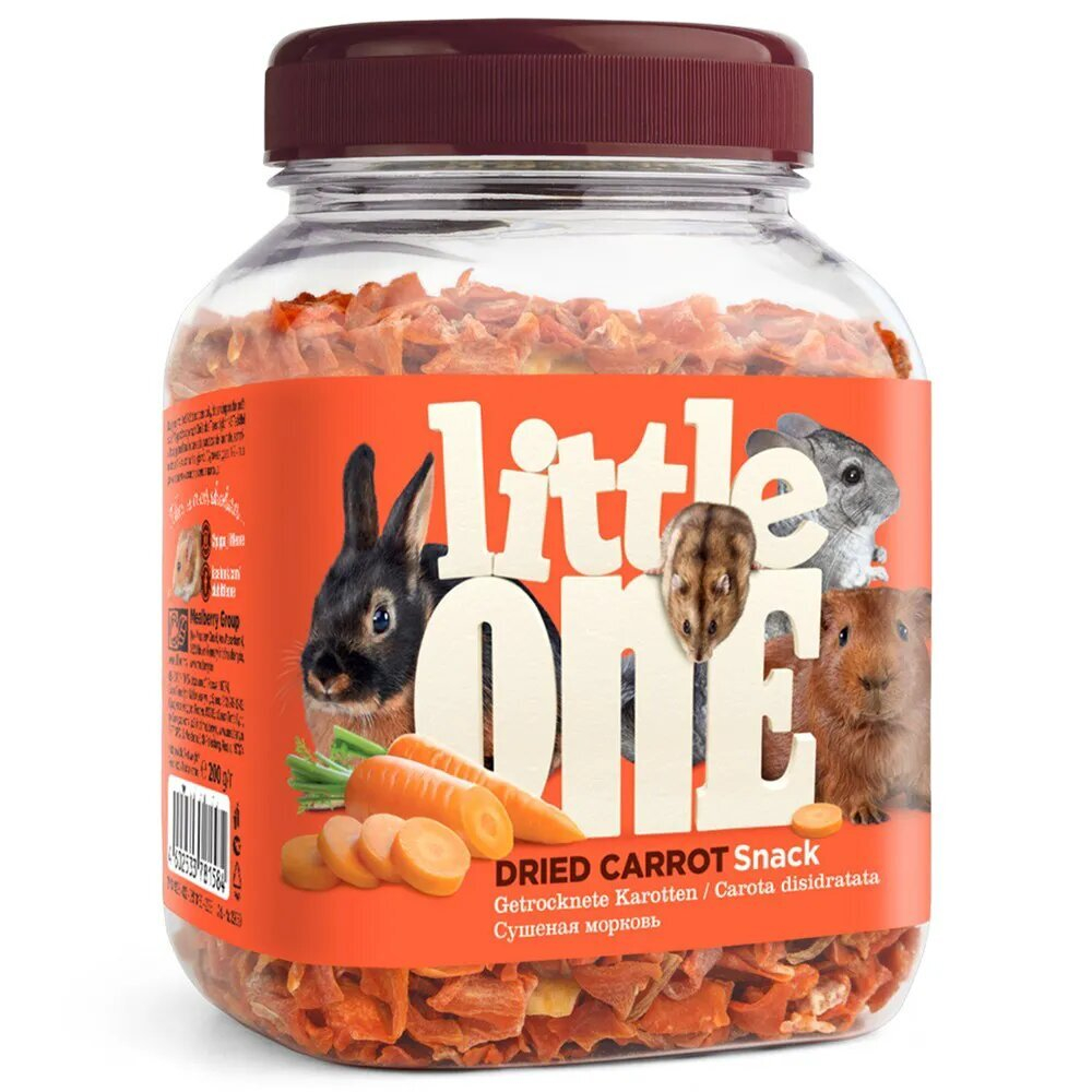 Лакомство для грызунов СУШЁНАЯ МОРКОВЬ, 200г Little One