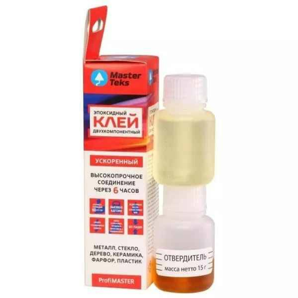 Клей эпоксидный двухкомпонентный MasterTeks PM ускоренный (45г)