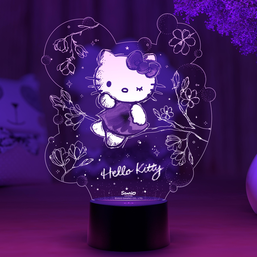 Ночник "Китти на ветке - Hello Kitty"